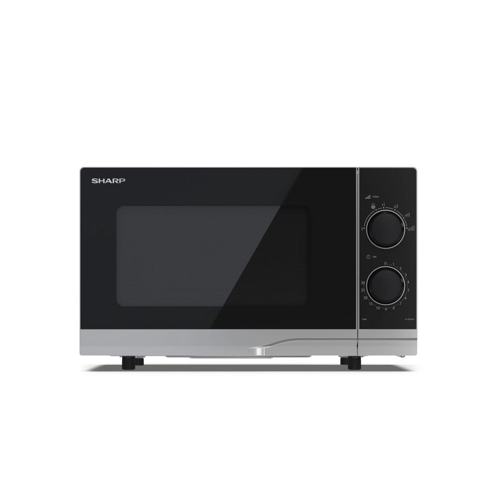 Sharp 20L 700W Compact Microwave Oven in Silver - YC-PS201AU-S