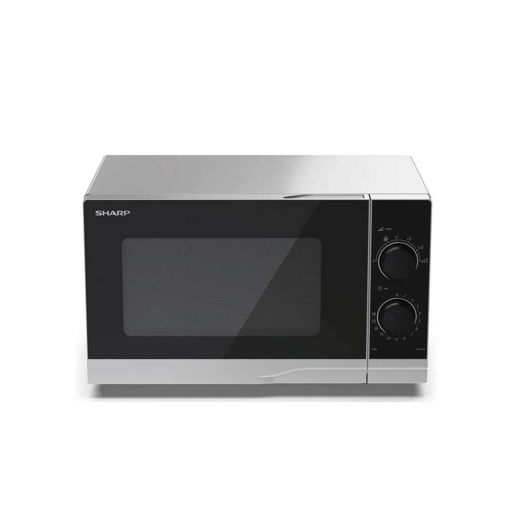 Sharp 20L 700W Compact Microwave Oven in Silver - YC-PS201AU-S
