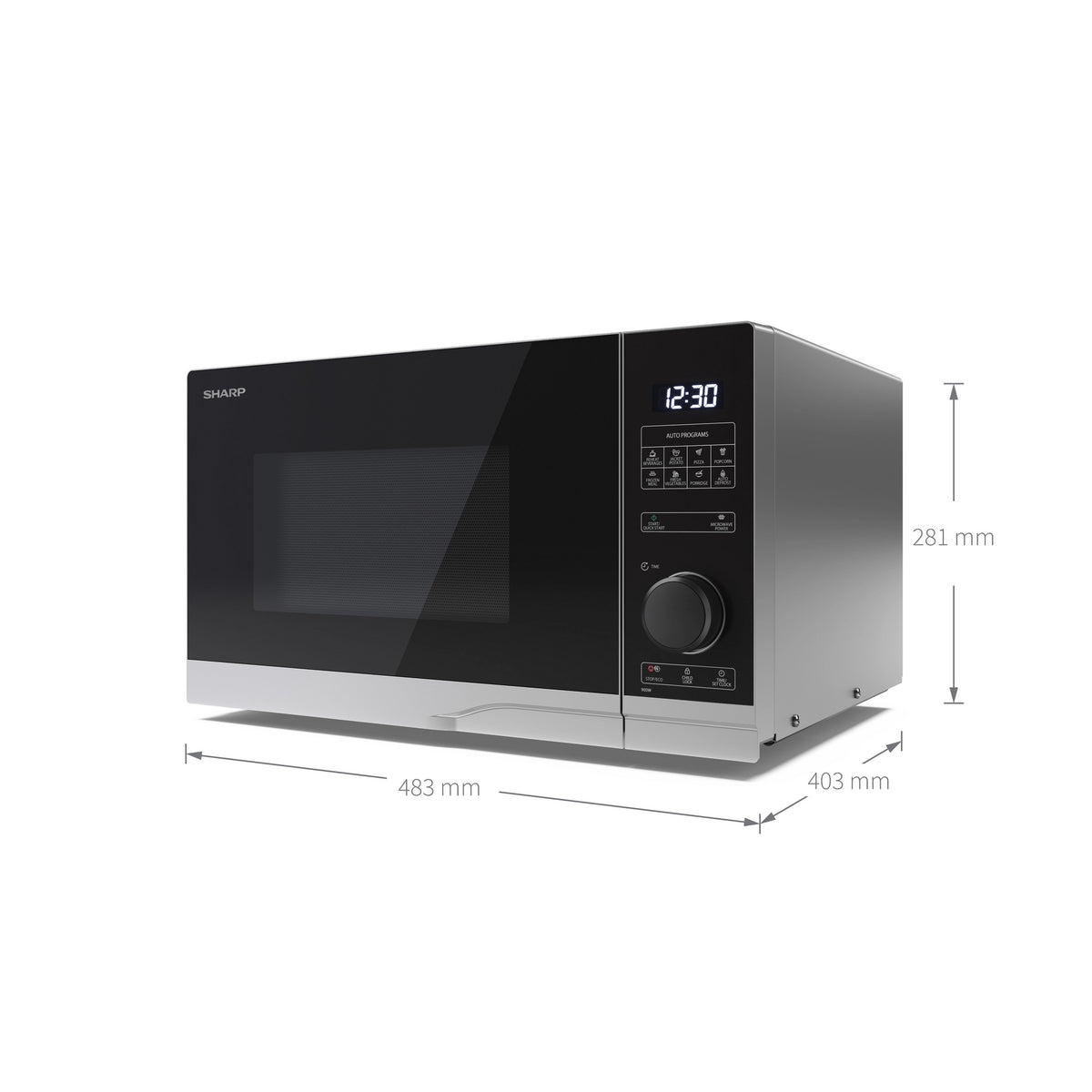 Sharp 25L 900W Solo Microwave in Silver - YC-PS254AU-S