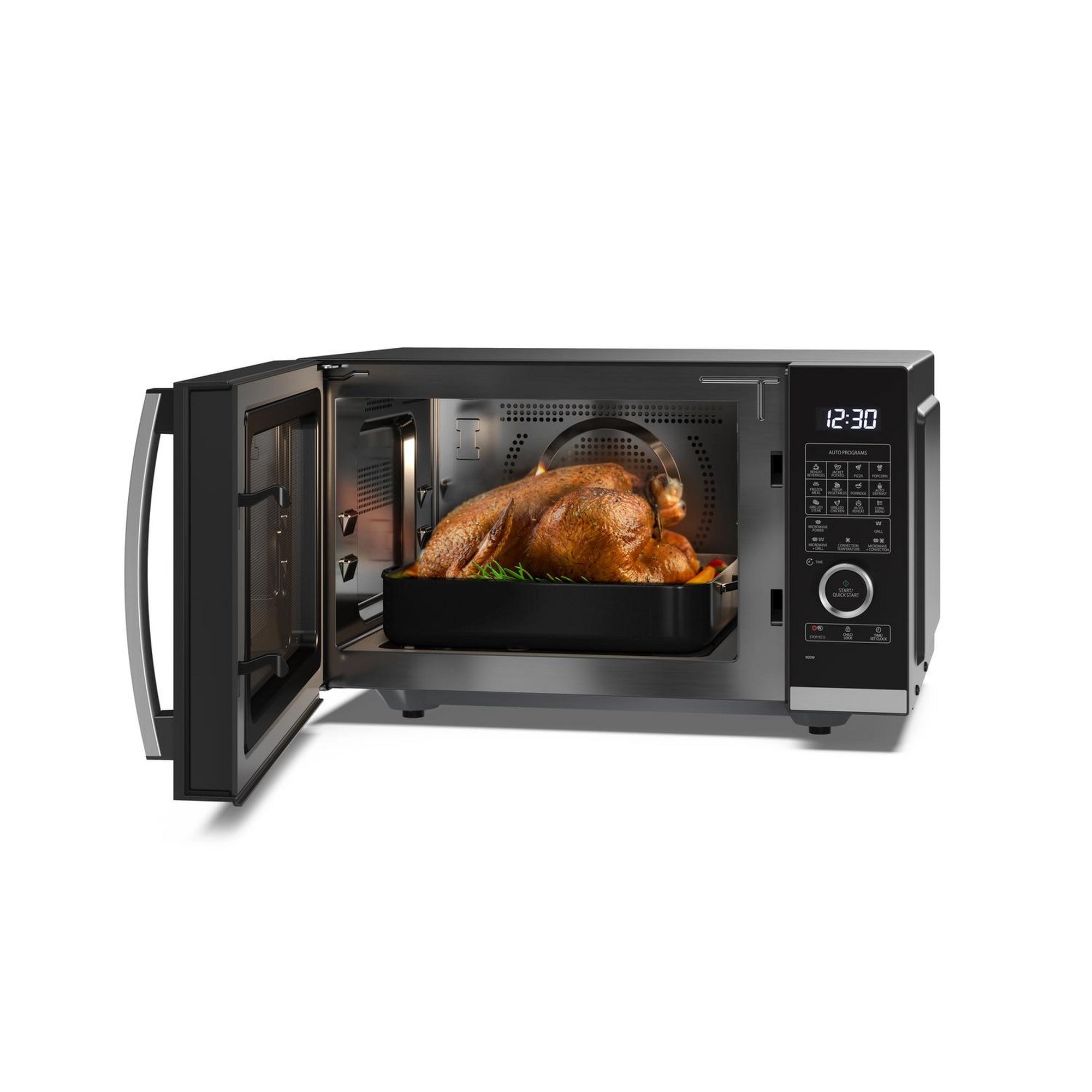 Sharp 25L 900W Flatbed Combination Microwave with Convection Oven & Grill in Black – YC-QC254AU-B