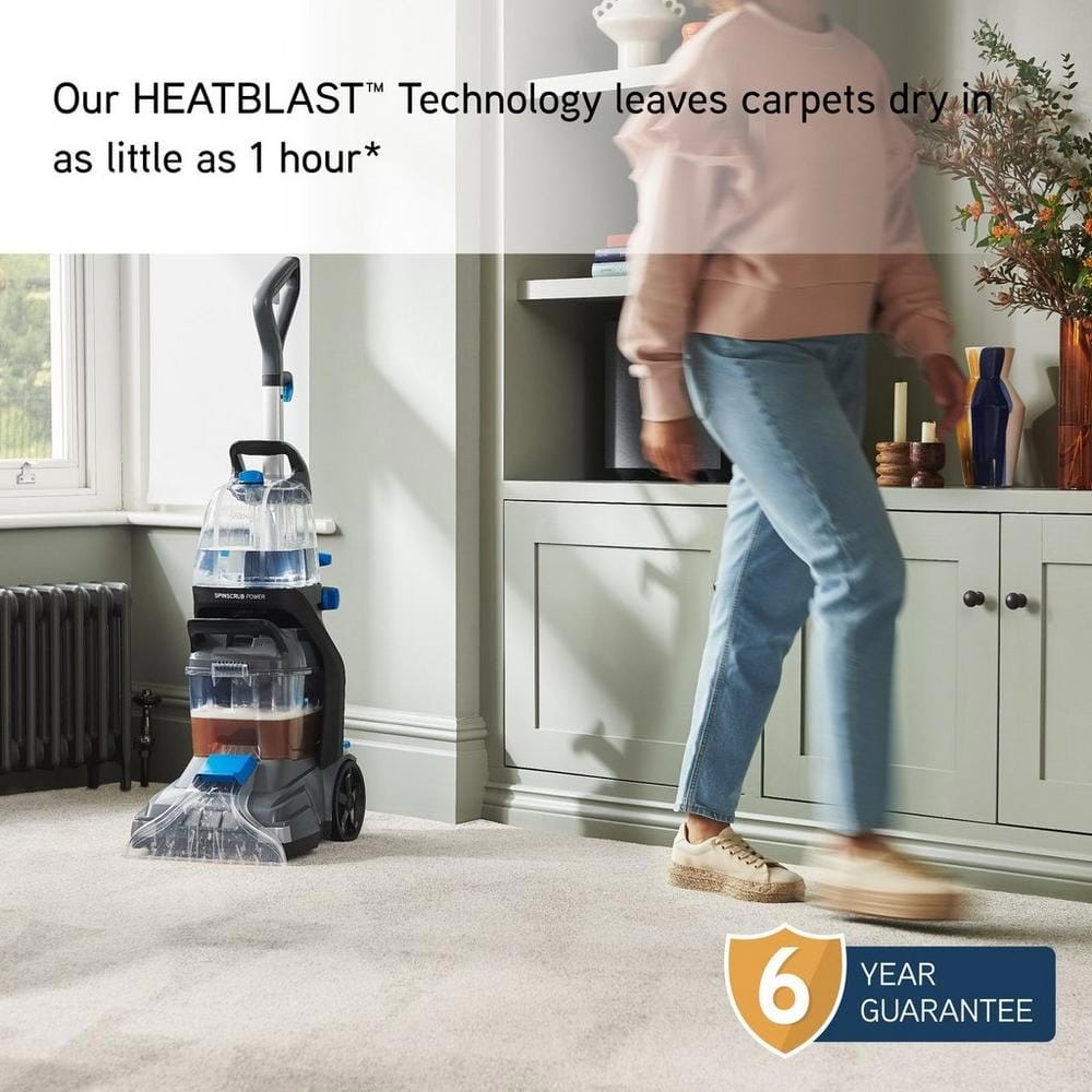 Vax SpinScrub Power Carpet Washer - Grey & Tiger Blue CDCW-SSXS image 6