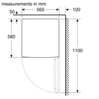 Bosch GTV15NWEBG Undercounter Freezer, 83 Litre Capacity, 56cm Wide, Manual Defrost, White image 3