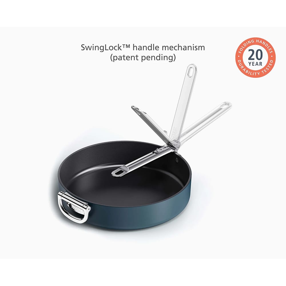 Joseph Joseph Space Folding Handle Ceramic Non-stick 30cm Blue Frying Pan - 45043 image 3