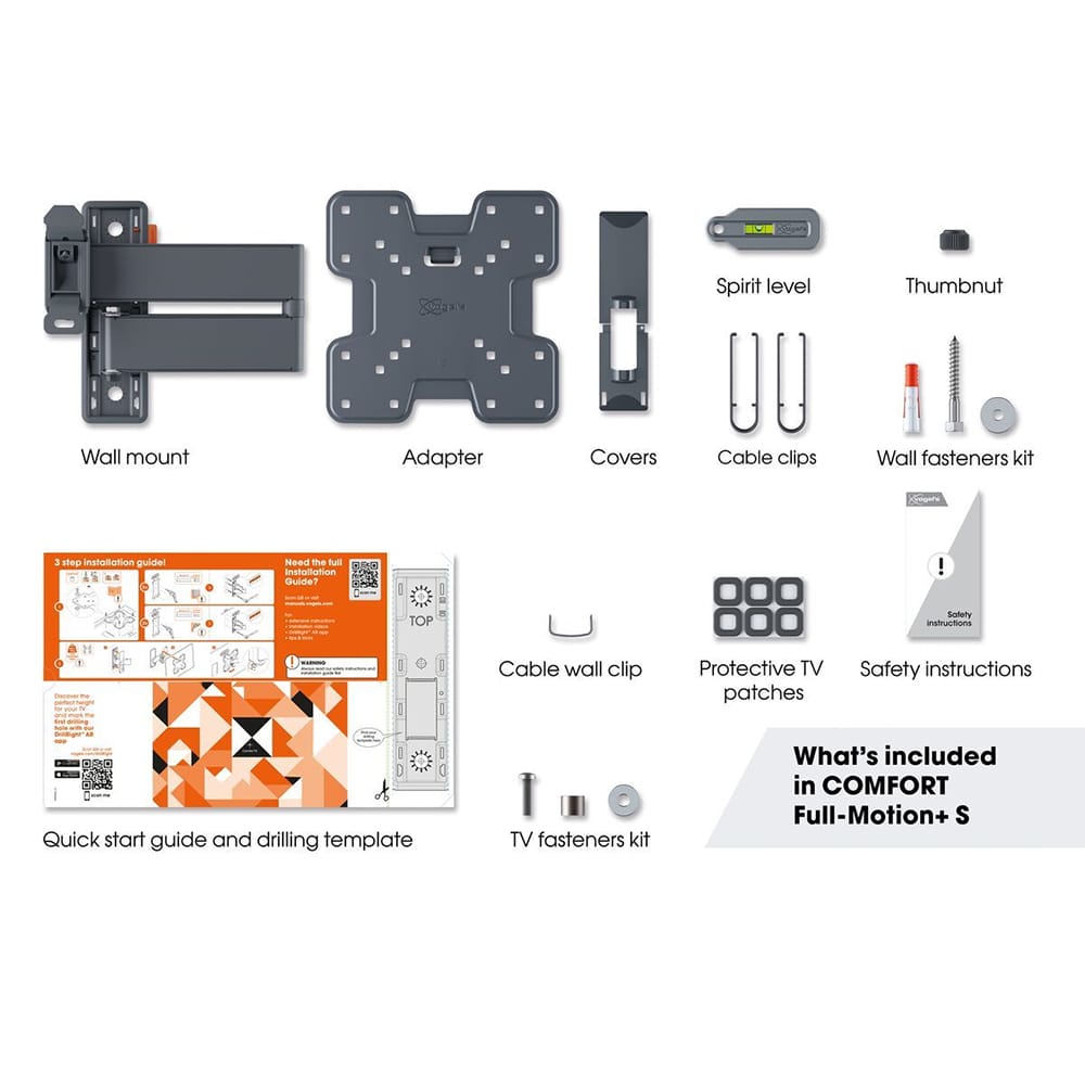 Vogels TVM3245B Full Motion Wall Bracket in Black image 3