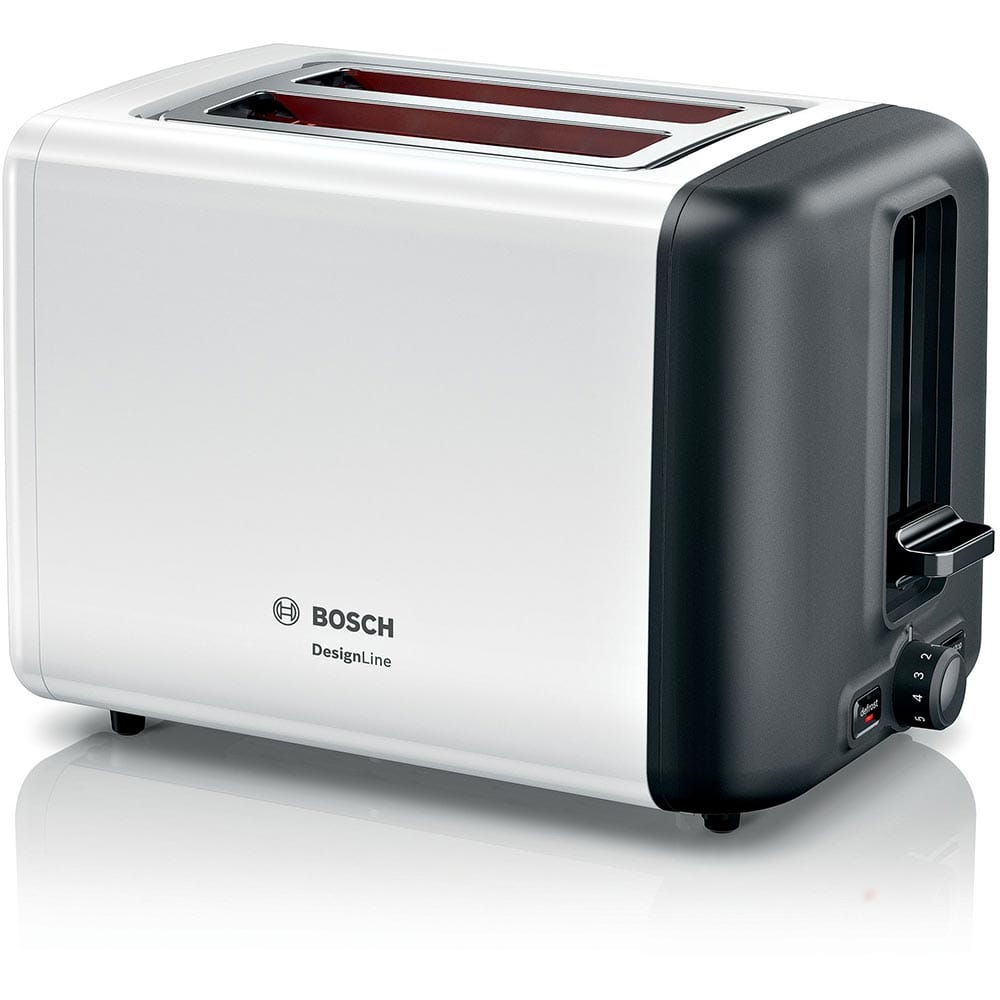 Bosch DesignLine 2 Slot Toaster in White TAT3P421GB image 0