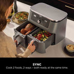 Ninja 9.5 litre MAX 6-in-1 Dual Zone Air Fryer in Gun Metal Grey - DZ400UK image 7