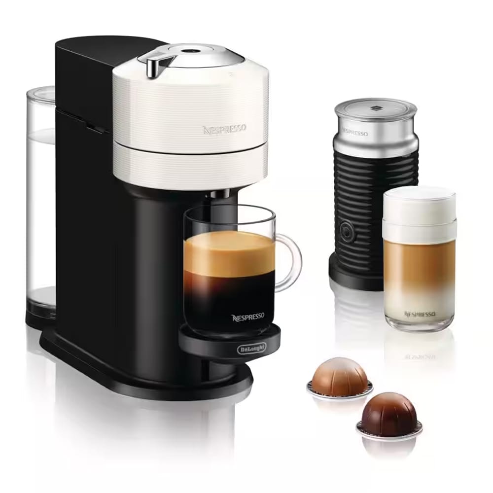 Delonghi Nespresso VertuoNext & Milk Coffee Machine in White - ENV120WAE image 0