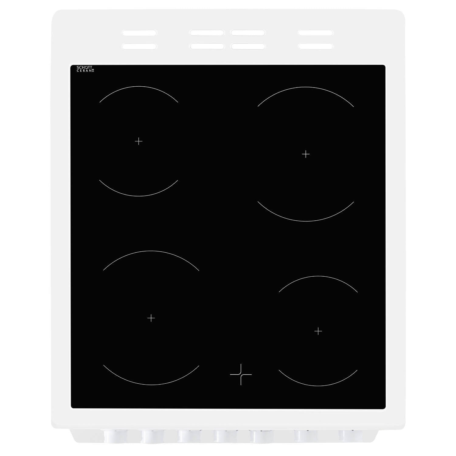 Beko EDVC503W 50cm Freestanding Double Oven and Grill Electric Cooker with Ceramic Hob, White image 2