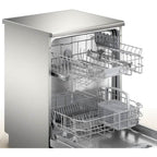 Bosch SMS26AI08G 12 Place Setting Freestanding Dishwasher, 60cm Wide, Brushed Steel image 1