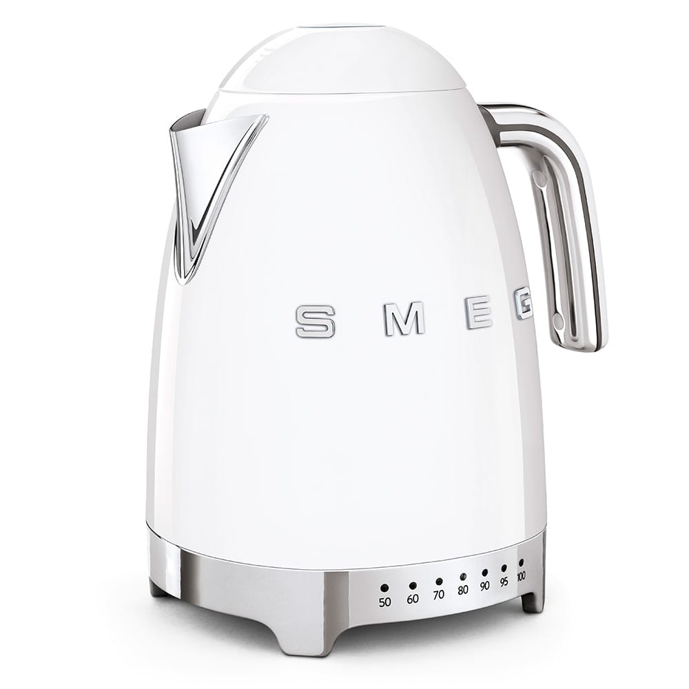 Smeg KLF04WHUK 50's Retro Variable Temperature Kettle in White image 1