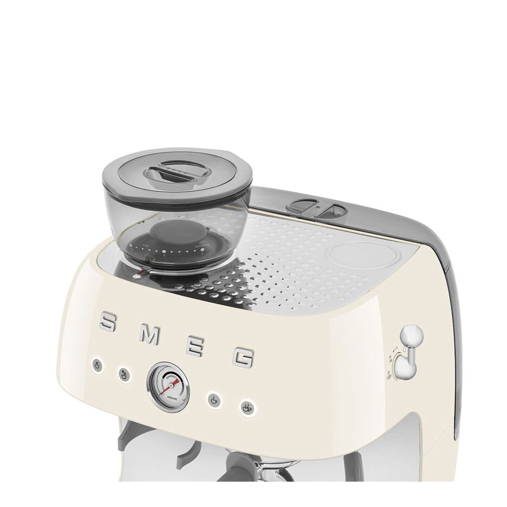 Smeg Espresso Coffee Machine with Grinder in Cream EGF03CRUK image 4