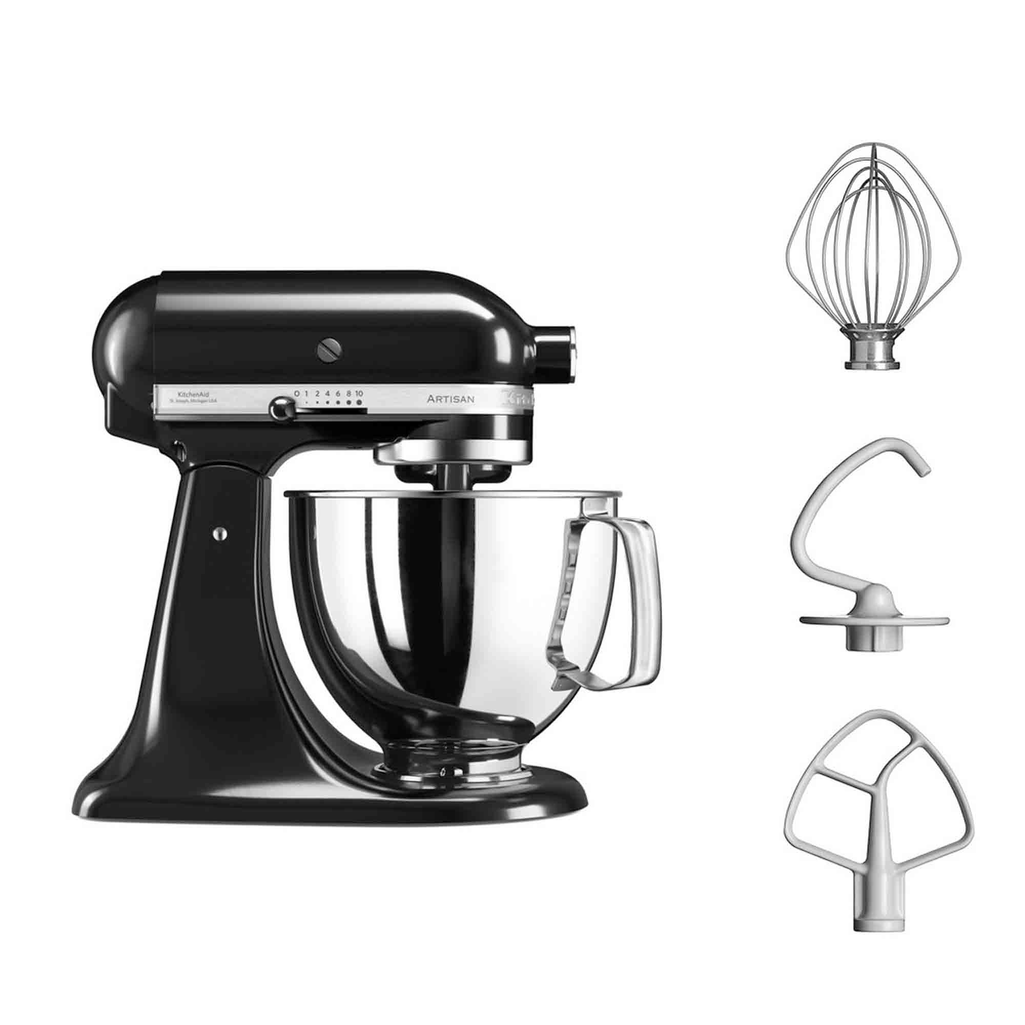 KitchenAid 4.8 Litre Artisan Stand Mixer in Onyx Black - 5KSM125BOB image 0