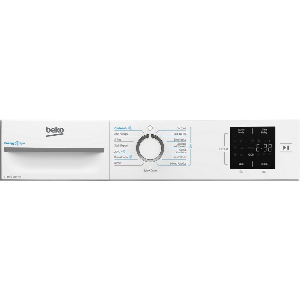 Beko BMN3WT3841W 8kg, 1400 Spin, Freestanding Washing Machine with Quick Wash, White image 4