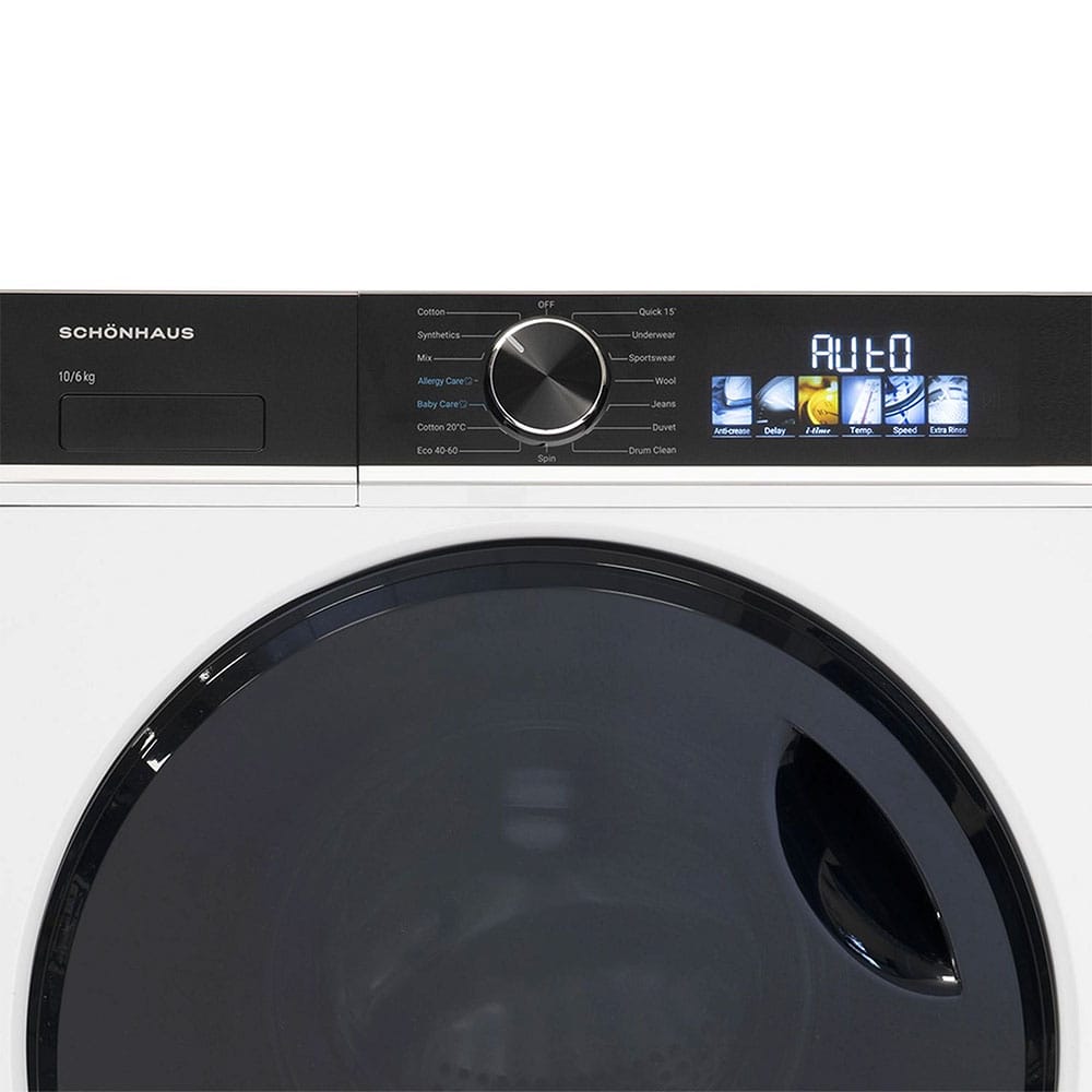 Schonhaus WDSF0110614AW 10kg Wash, 6kg Dry, 1400 Spin, Freestanding Washer Dryer, White image 4
