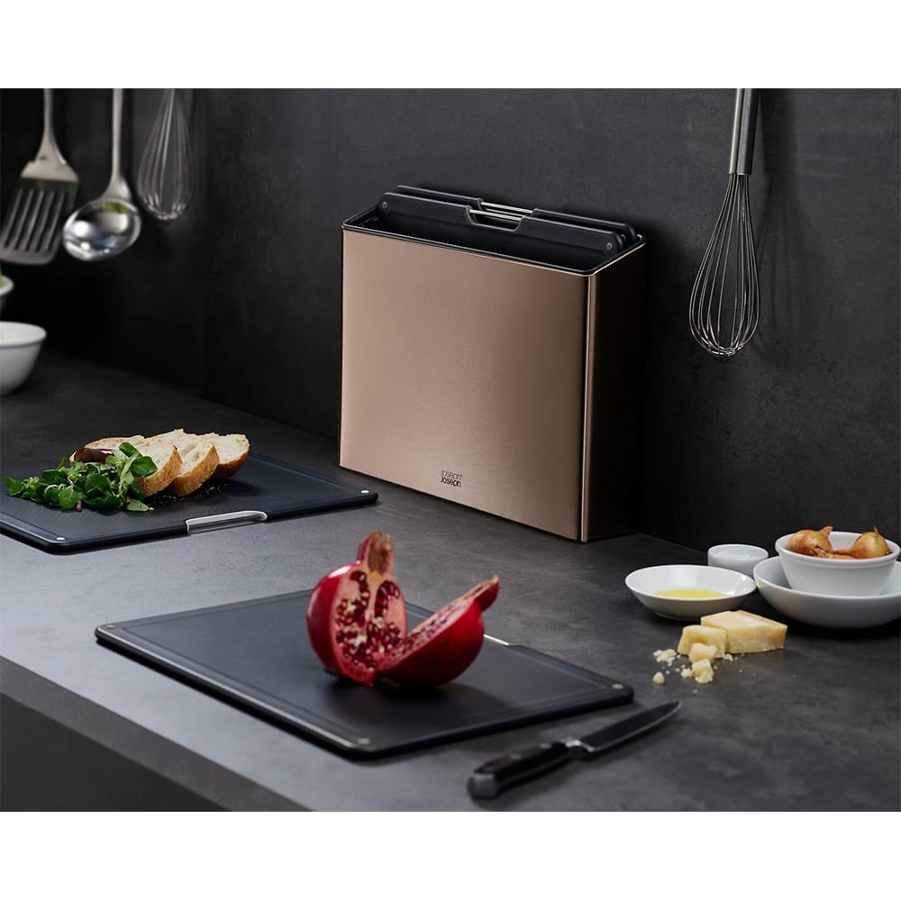 Joseph Joseph Folio™ Steel 4 Piece Rose Gold Chopping Board Set - 60172 image 7