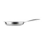 Omelette 3-ply stainless steel frying pan on a white background