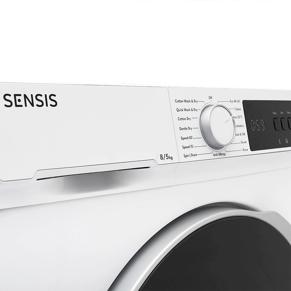 Sensis WDF018514AW 8kg Wash, 5kg Dry, 1400 Spin Freestanding Washer Dryer, White image 5