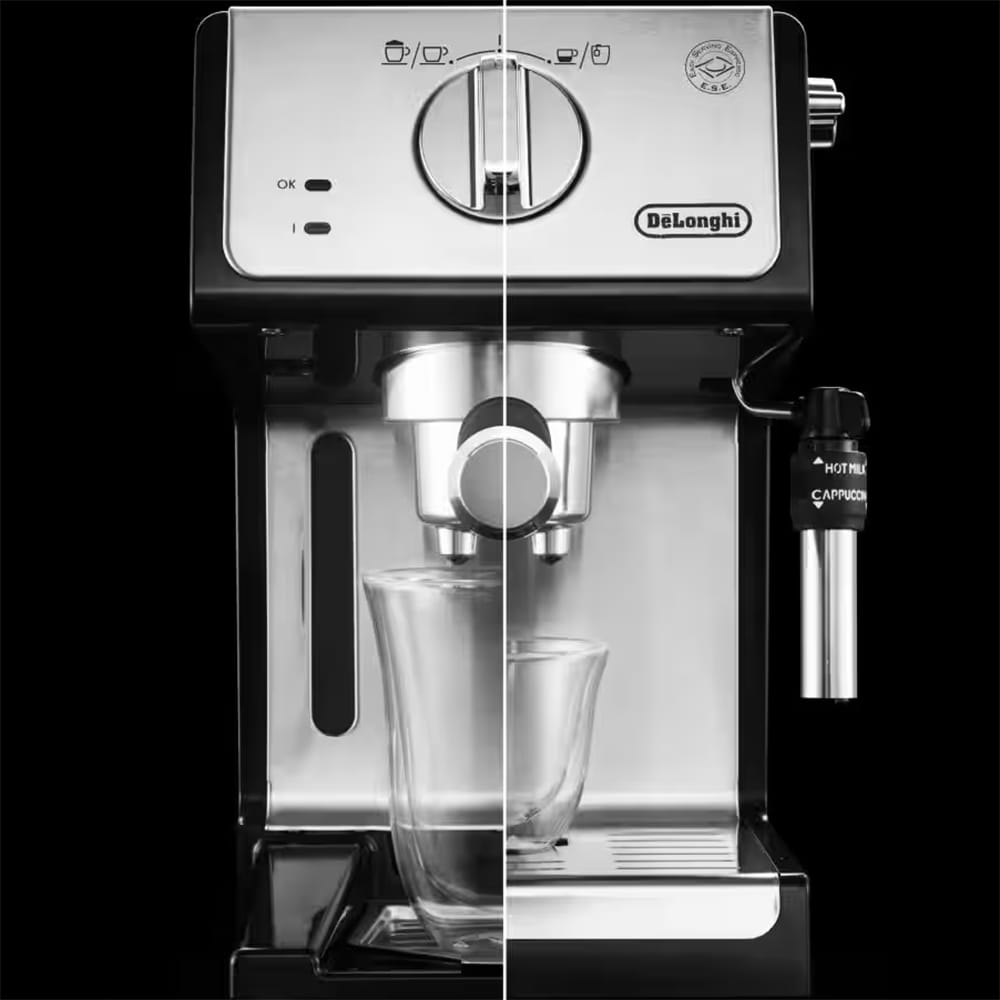 Delonghi Compact Manual Espresso Pump Coffee Machine in Black & Silver ECP3531 image 3