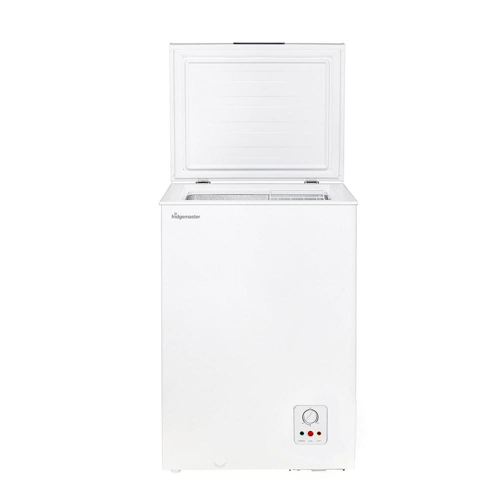 Fridgemaster MCF96E Chest Freezer, 95 Litre Capacity, 55cm Wide, Manual Defrost, White image 1