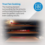Beko CTFY22309X Built Under Double Electric Oven, 72cm High, Main Oven Fan, Top Conventional Oven and Grill, Stainless Steel image 8