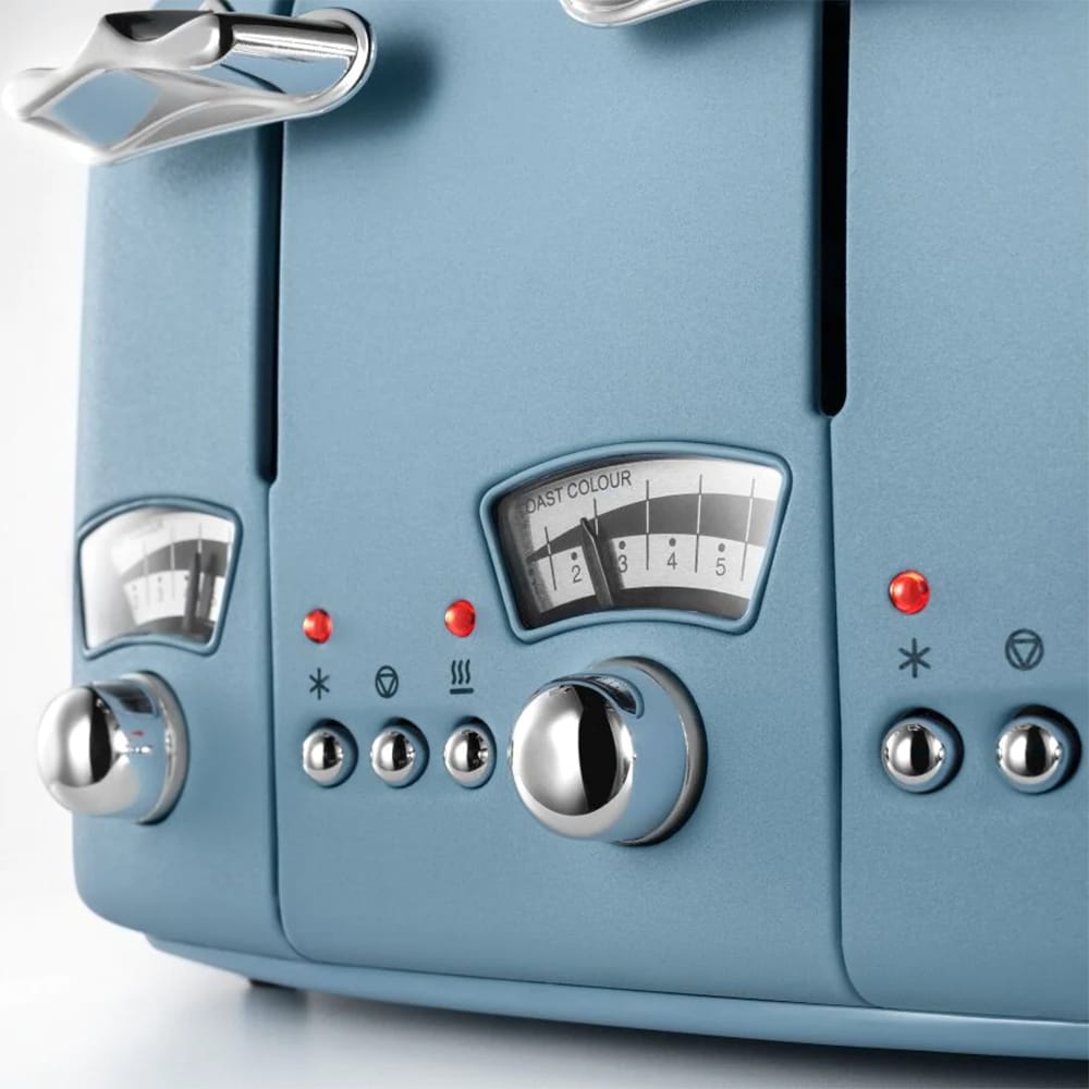 Delonghi Argento Flora 4 Slice Toaster in Blue CT04AZ image 1