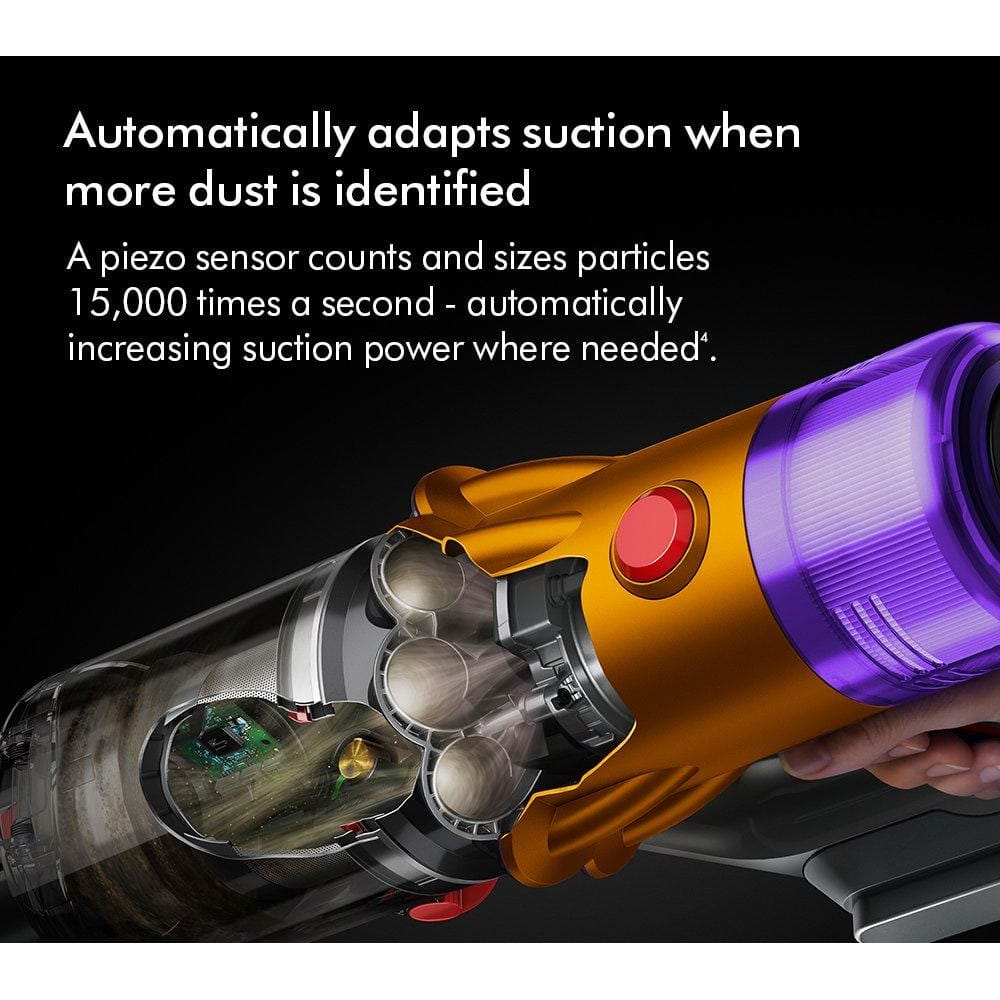 Dyson V12 Detect Slim Absolute Cordless Stick Vacuum Cleaner - 60 Minutes Run Time - Yellow image 3