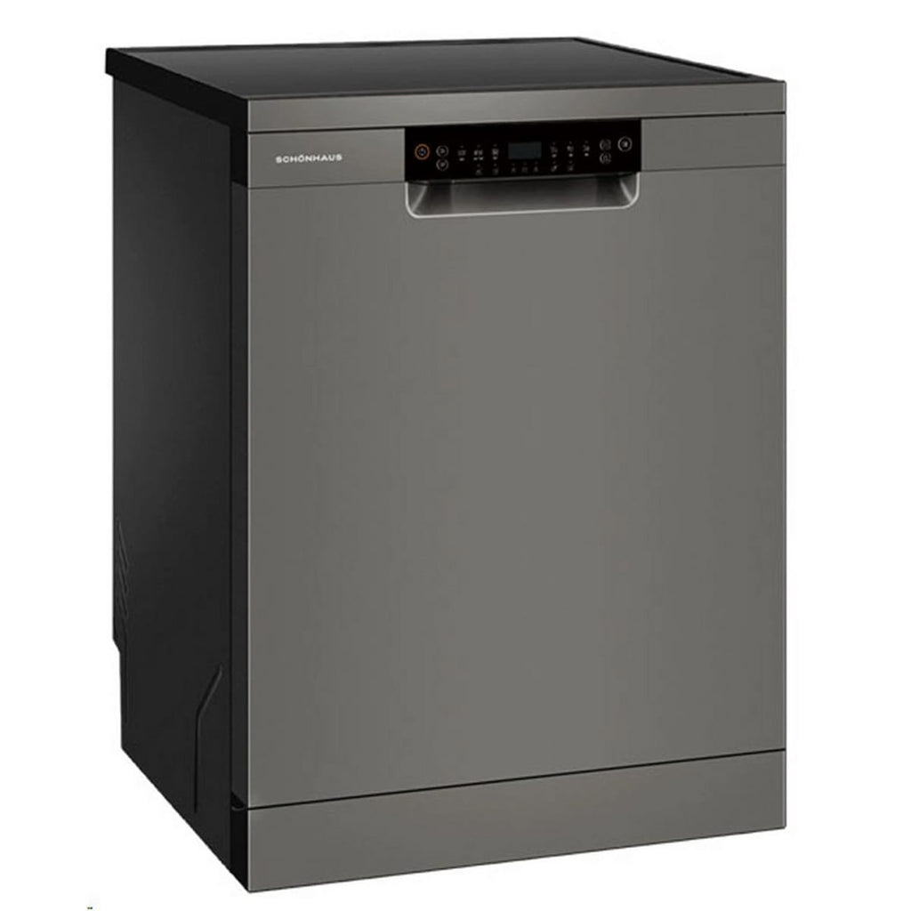 Schönhaus DWSF0115FSBG 15 Place Setting Freestanding Dishwasher, 60cm Wide, Graphite image 1