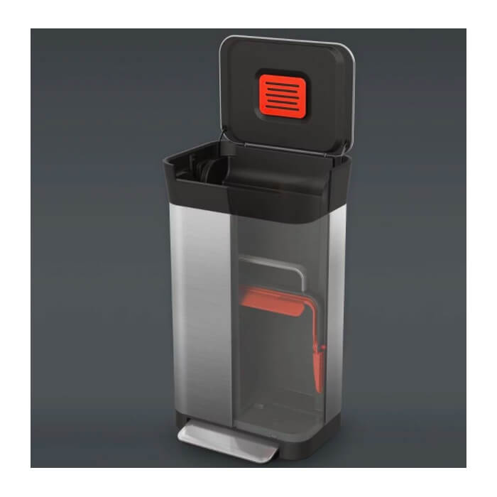 Joseph Joseph Titan 30L Trash Compactor in Stainless Steel image 1