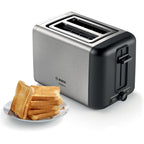 Bosch DesignLine 2 Slot Toaster in Stainless Steel - TAT3P420GB image 1