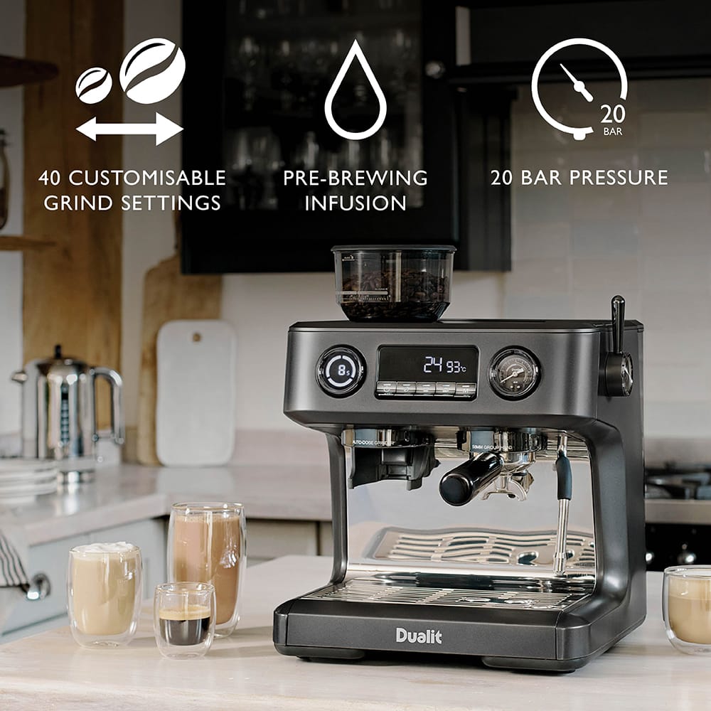 Dualit Espressivo Pro Coffee Machine in Grey - 84455 image 8