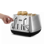 Delonghi Distinta X 4 Slice Toaster in Stainless Steel - CTI4003M image 1
