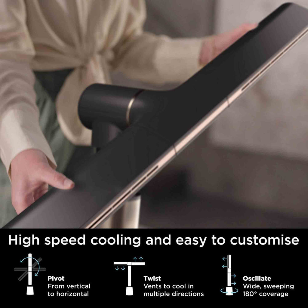 Shark TurboBlade Multi-Directional Cooling Fan in Charcoal & Beat Brass - TF200SUK image 1