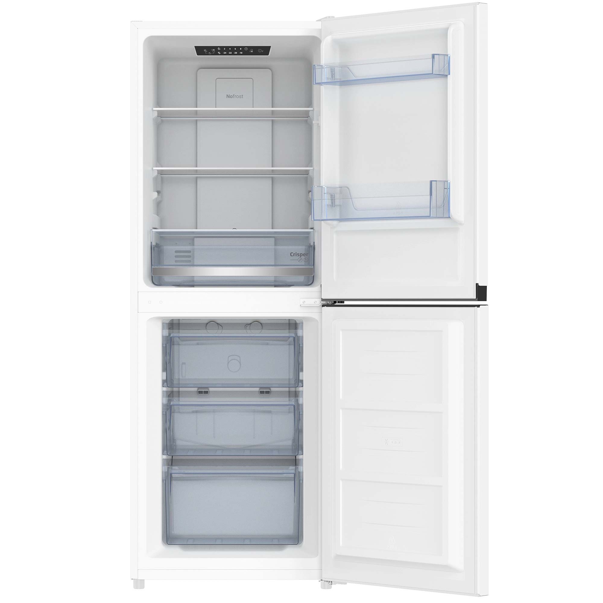 Beko CCNE4552W 152cm Tall Fridge Freezer, 143L Fridge, 77L Freezer, 54cm wide, Frost Free, White