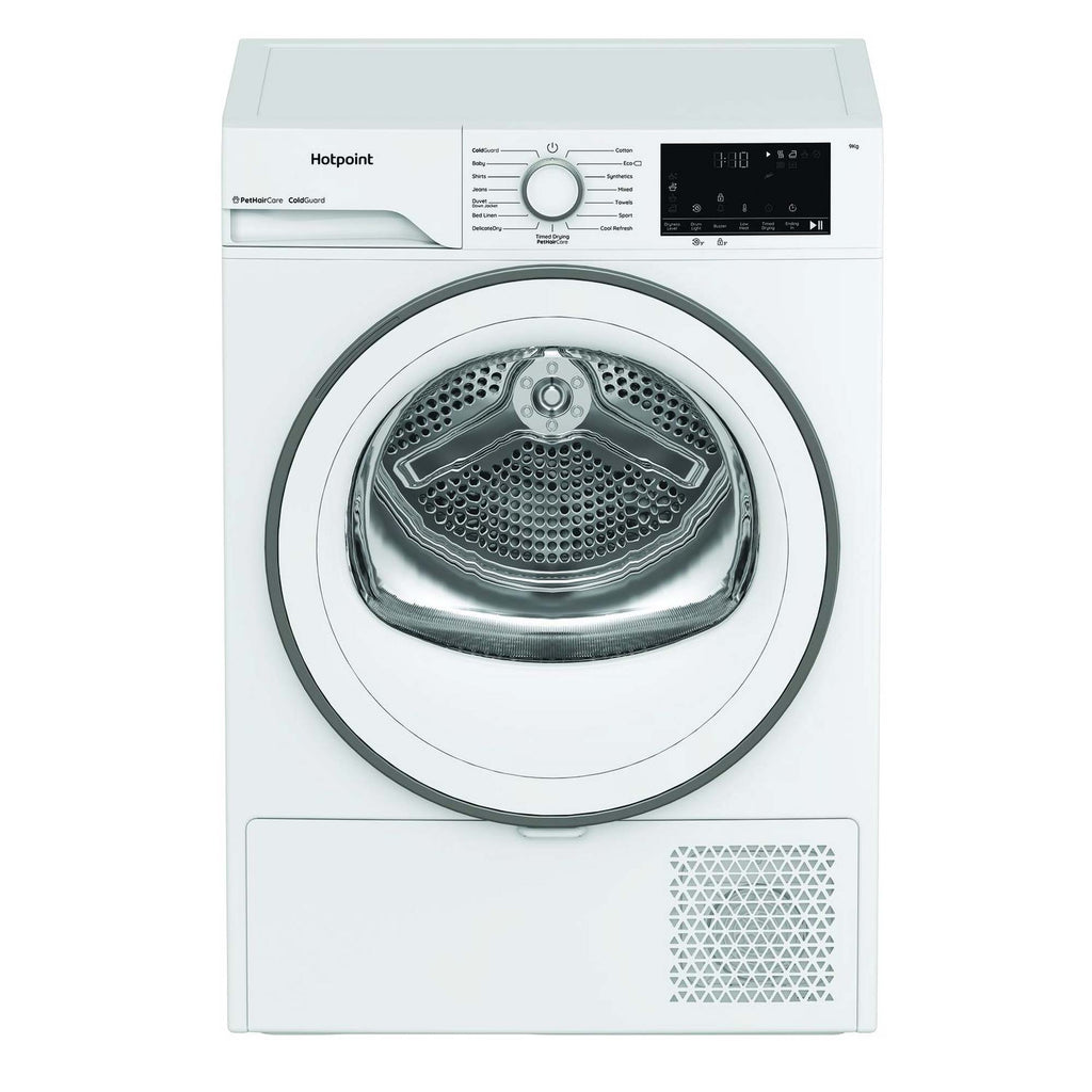 Hotpoint CHD93MWWUK 9kg, Sensor Dry, Freestanding Heat Pump Tumble Dryer, White