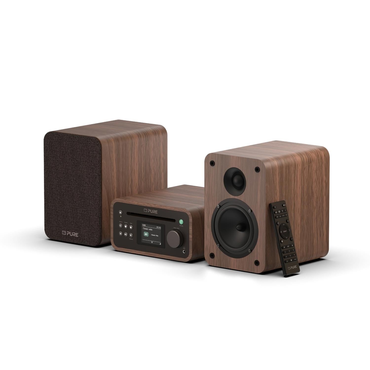 Pure Classic Stereo Mini DAB+/FM Bluetooth Micro Hi-Fi System with CD Player