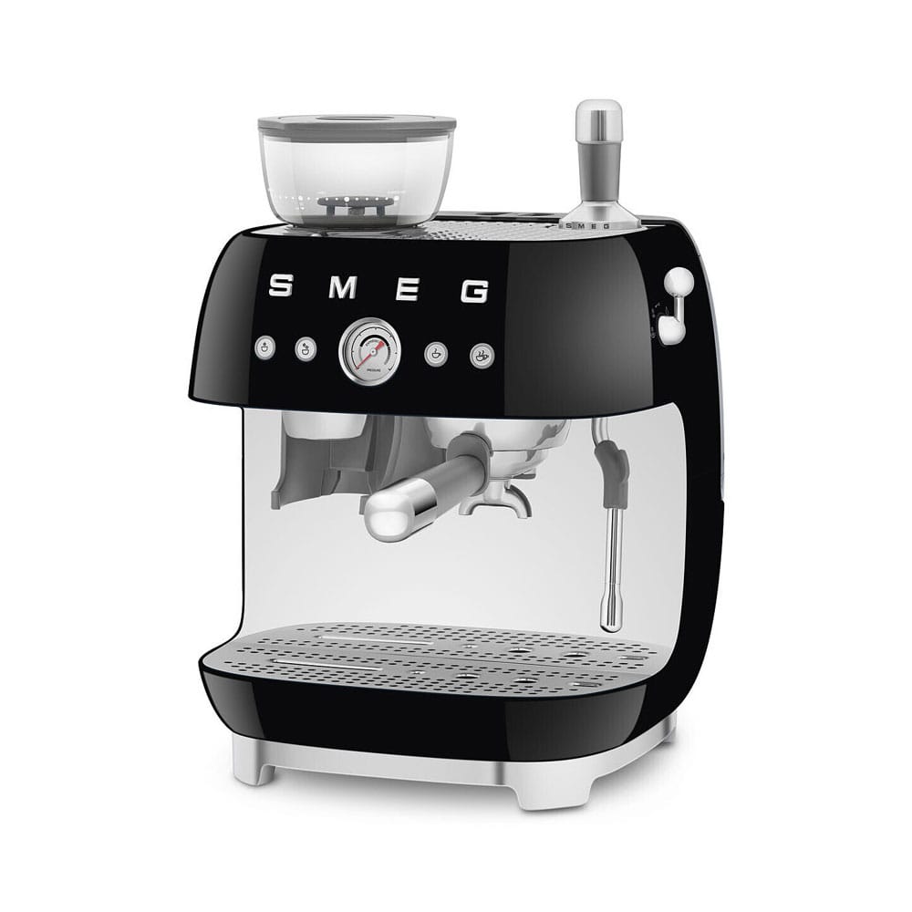 Smeg Espresso Coffee Machine with Grinder in Black EGF03BLUK image 0