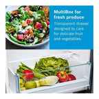 Bosch KGN34NLEAG 186cm Tall Fridge Freezer, 193L Fridge, 105L Freezer, 60cm Wide, NoFrost, Silver image 4