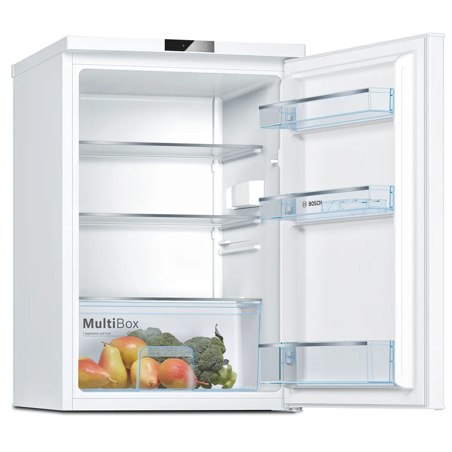 Bosch KTR15NWEAG Undercounter Larder Fridge, 134 Litre Fridge, 56cm Wide, White image 1