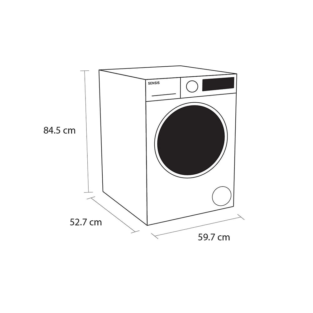 Sensis WDF018514AW 8kg Wash, 5kg Dry, 1400 Spin Freestanding Washer Dryer, White image 2