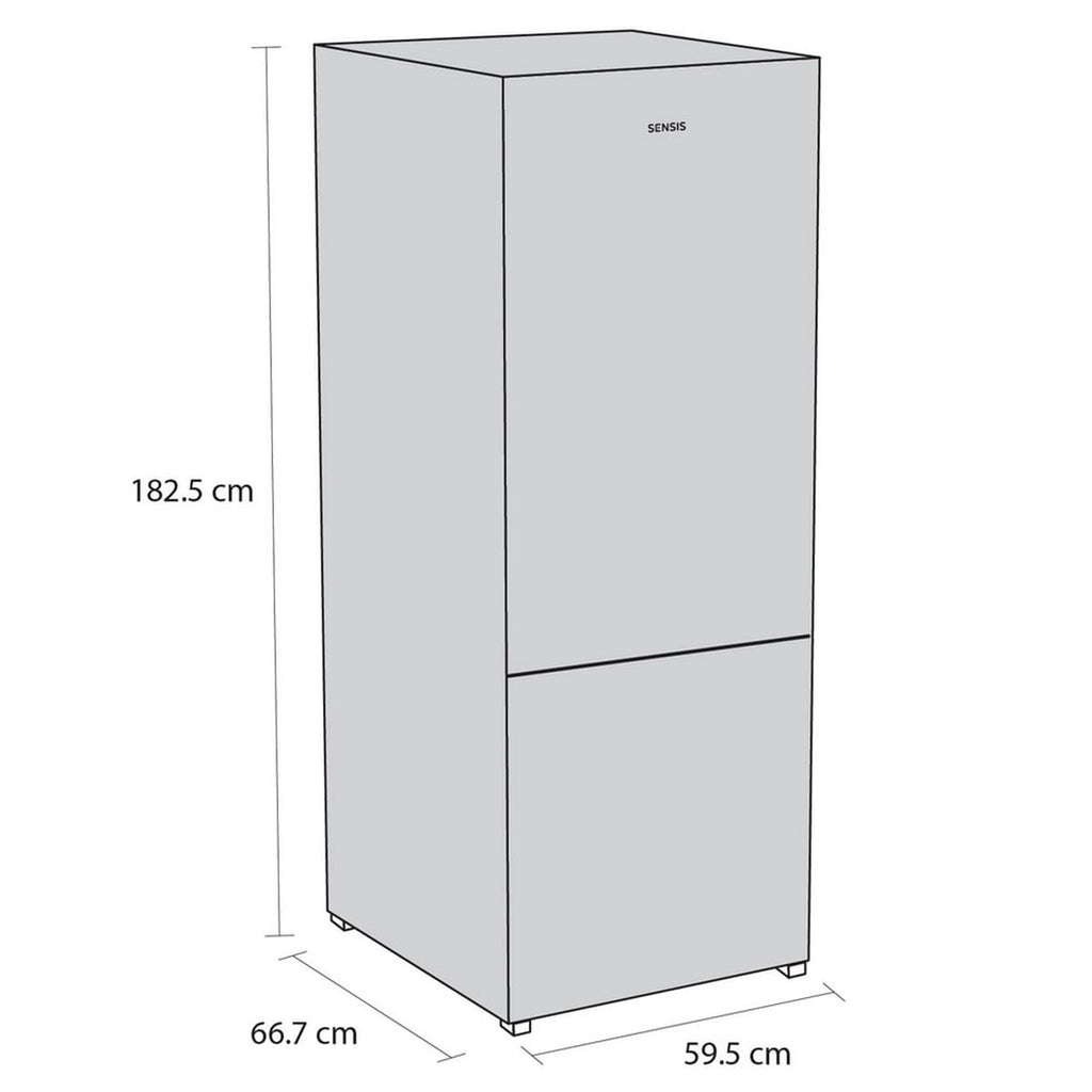 Sensis RFCMF0160ES 185cm Tall Fridge Freezer, 235L Fridge, 120L Freezer, 60cm wide, Frost Free, Silver image 2