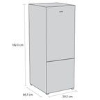 Sensis RFCMF0160ES 185cm Tall Fridge Freezer, 235L Fridge, 120L Freezer, 60cm wide, Frost Free, Silver image 2