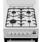 Beko EDG507W 50cm Freestanding Gas Oven and Gas Grill Gas Cooker with Gas Hob, White image 3