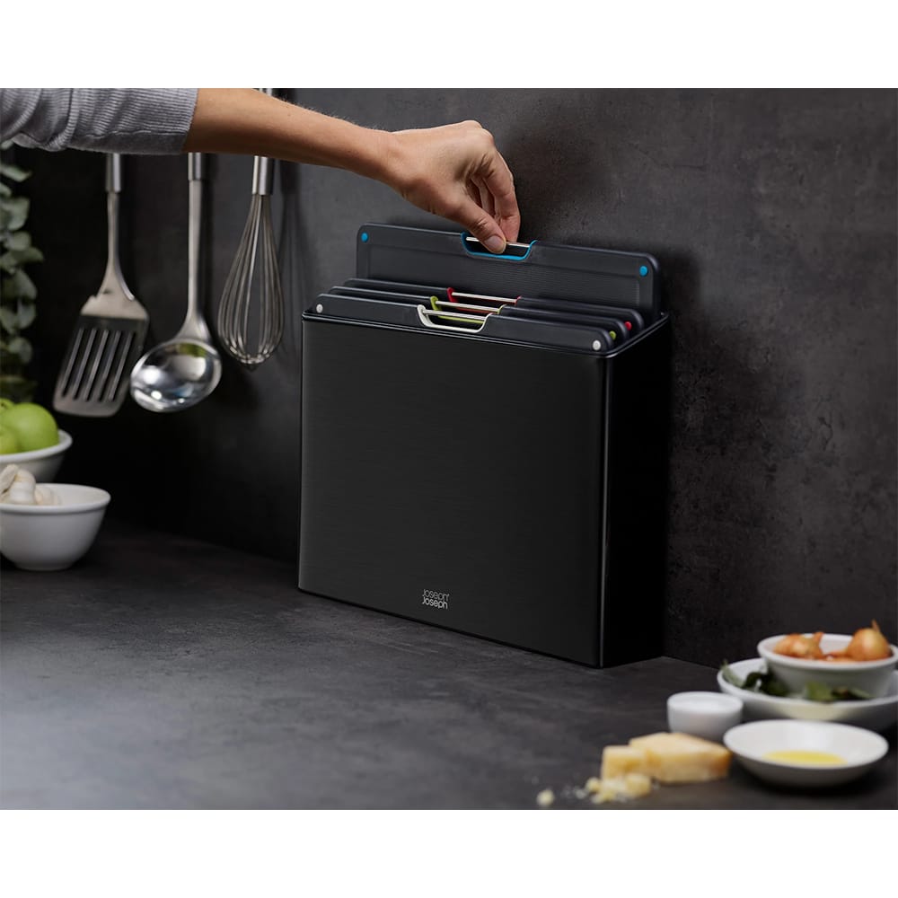 Joseph Joseph Folio™ Steel 4-piece Black Chopping Board Set - 60171 image 4