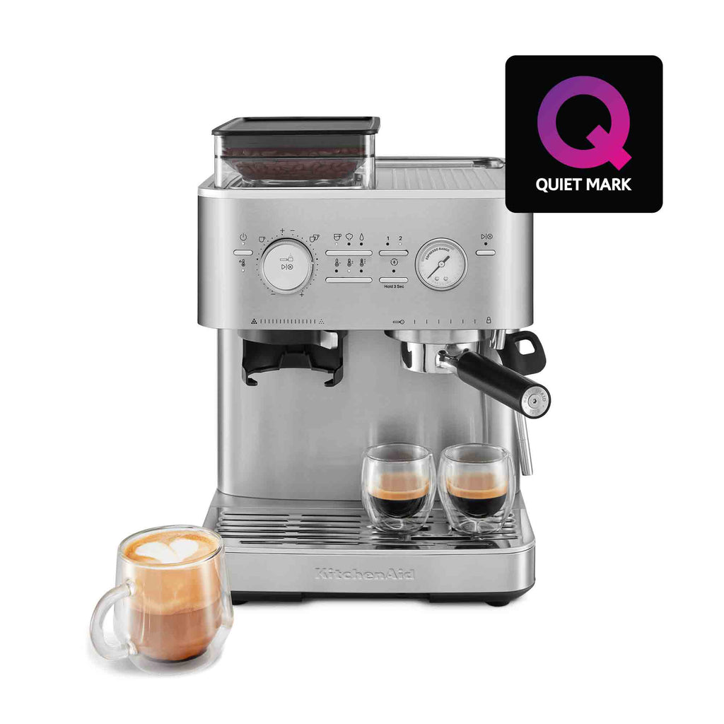 KitchenAid Semi Automatic Espresso Machine with Burr Grinder in Stainless Steel - 5KES6551BSX image 1