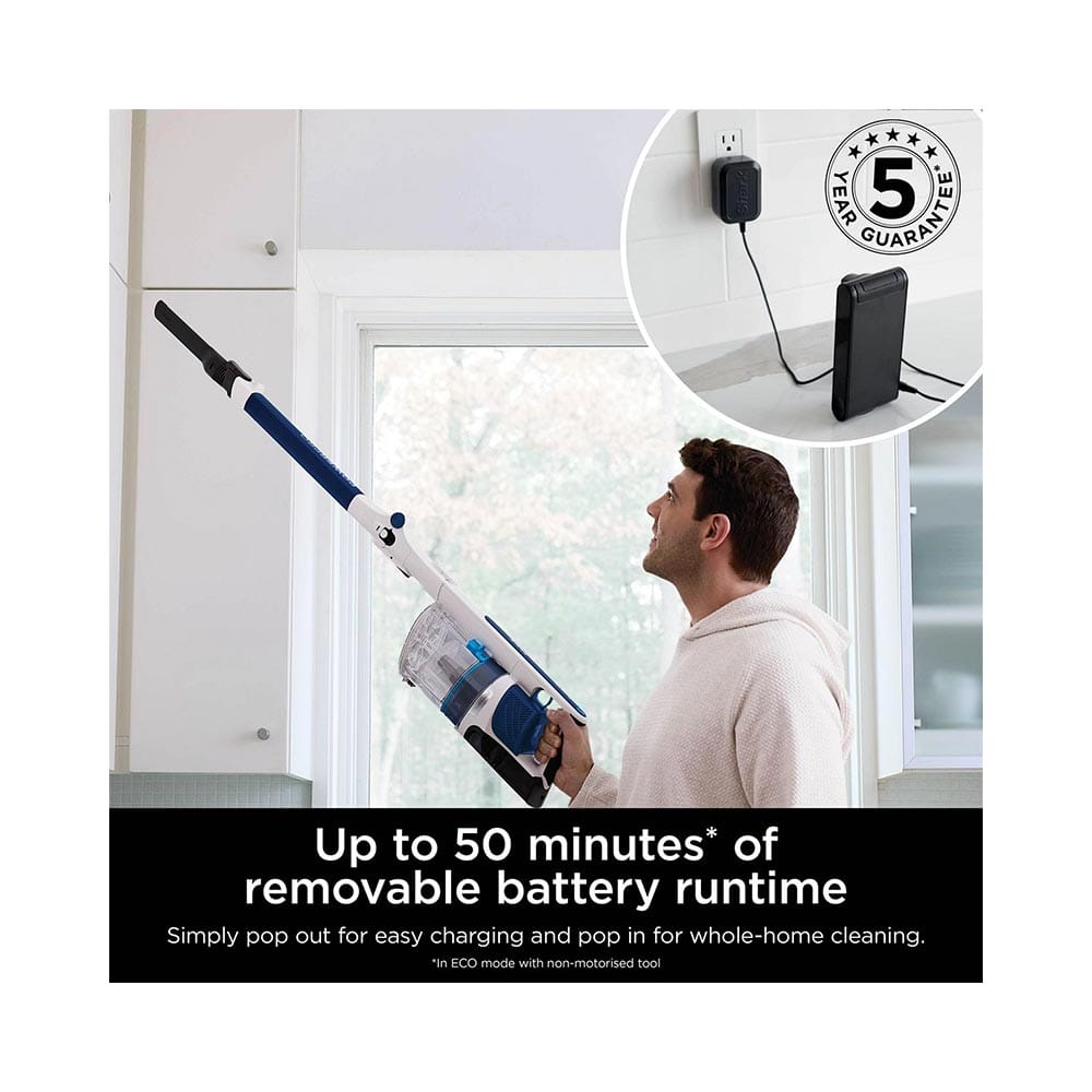 Shark PowerPro Cordless Stick Vacuum Cleaner with 50 Minutes Run Time in Navy Metallic - IZ380UK image 5