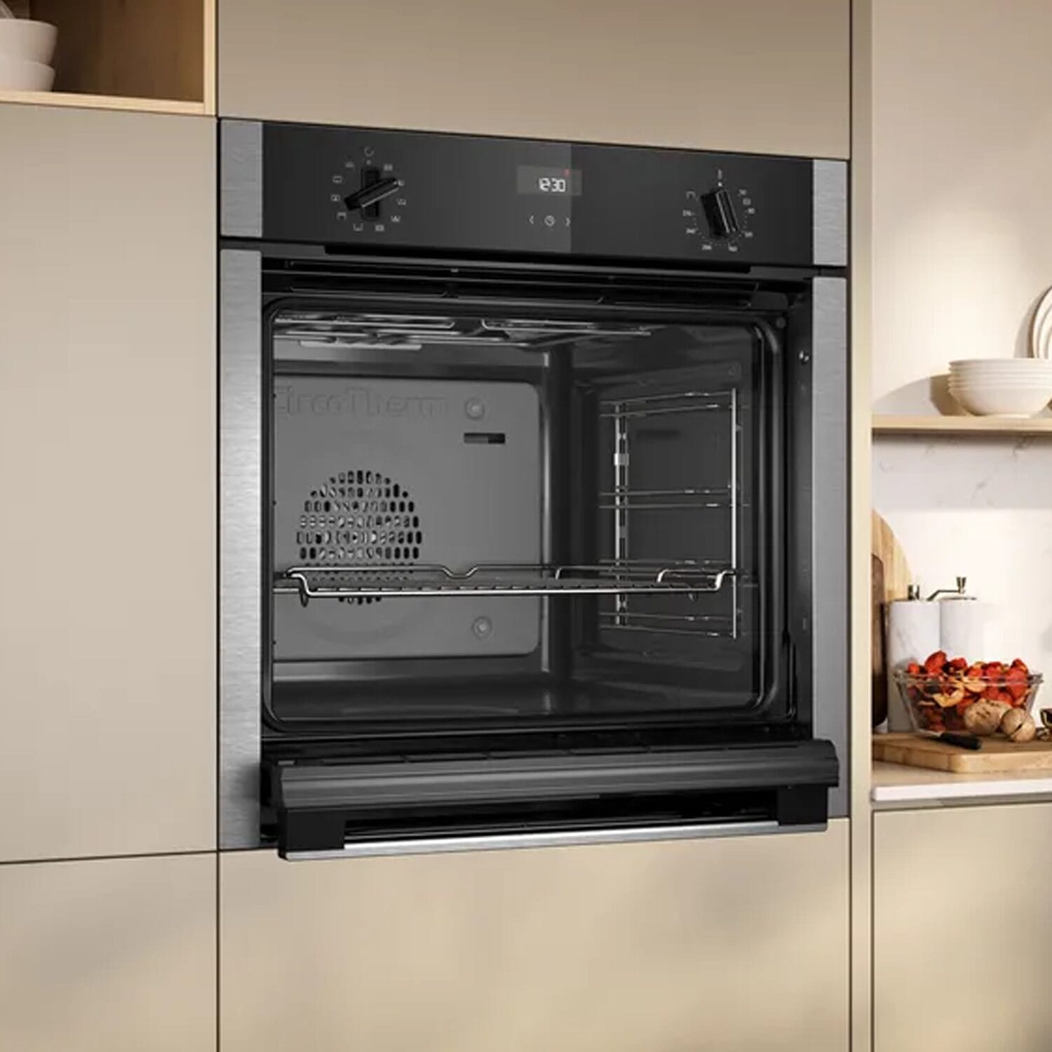 Neff B3ACE4AN3B Built In Single Electric Multi-function Fan Oven with Grill, Slide&Hide®, Stainless Steel image 1
