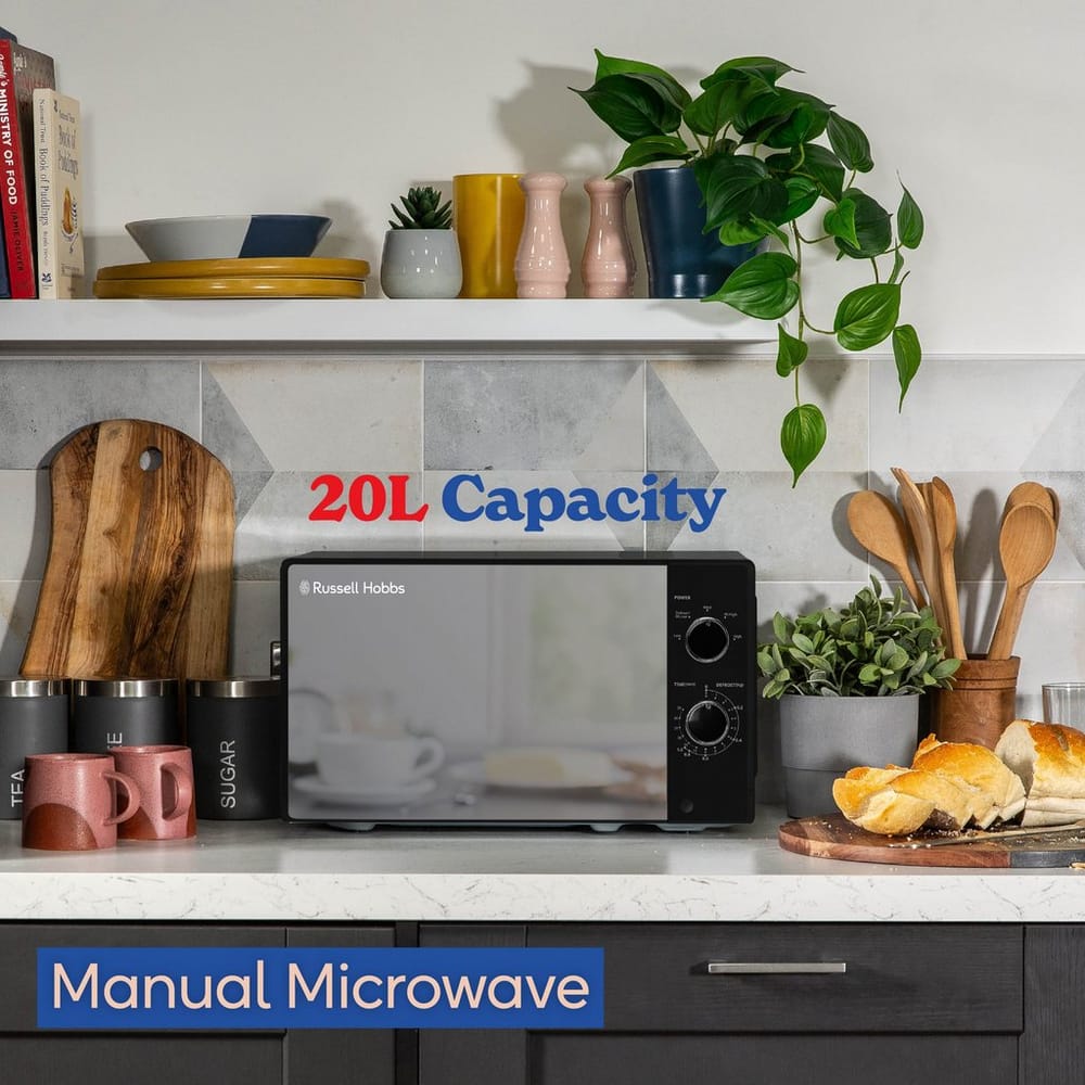 Russell Hobbs 23 Litre 800W Digital Microwave in Black - RHM2047B image 6