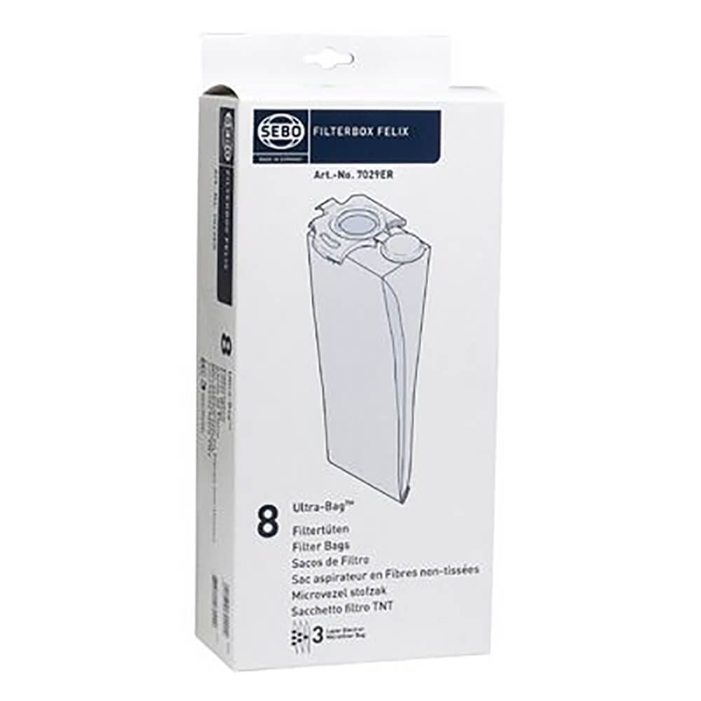Sebo 7029ER 8 Vacuum Bags set for FELIX Range image 0