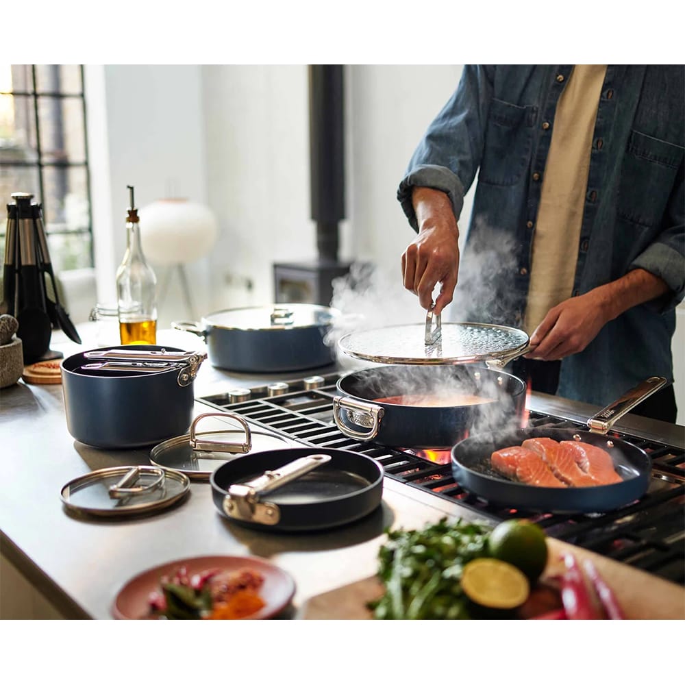 Joseph Joseph Space Folding Handle Ceramic Non-stick 6-piece Cookware Set in Blue - 45086 image 2