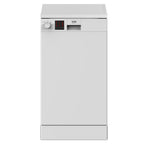 Beko DVS05C20W 10 Place Setting Freestanding Slimline Dishwasher, 45cm Wide, White